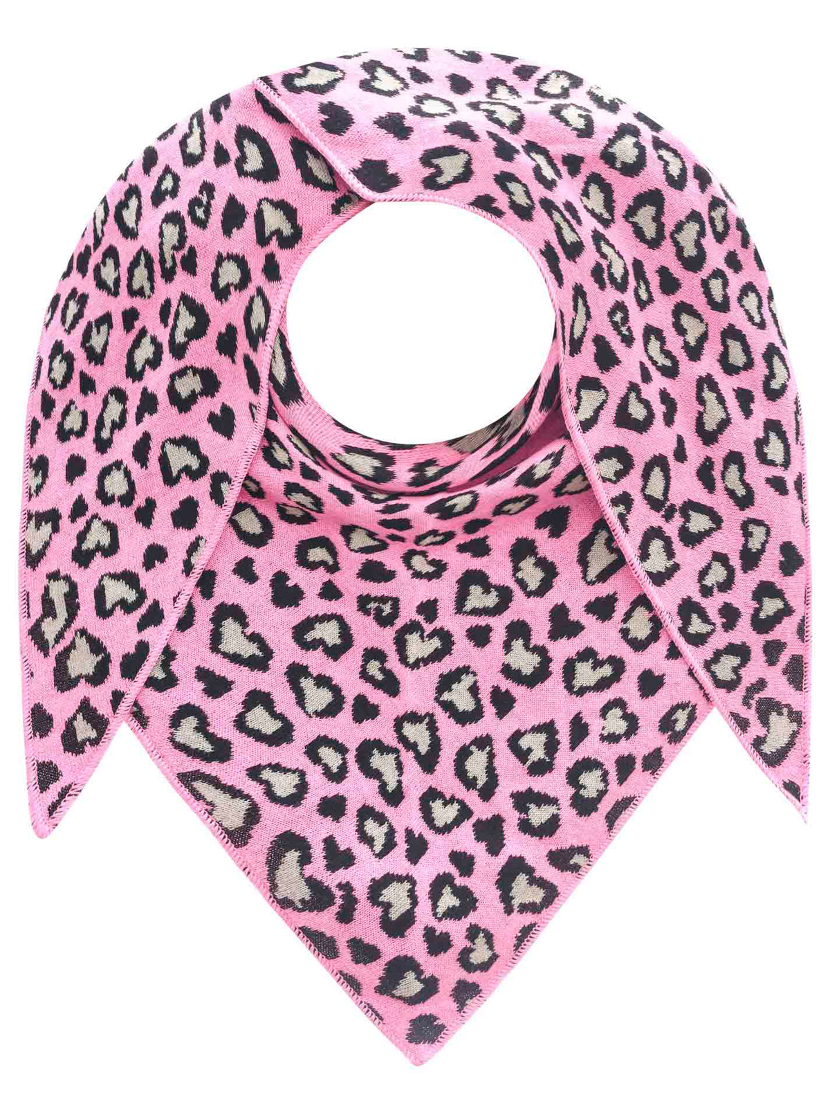 Zwillingsherz Schal - Dreieckstuch "Leo Herz" Baumwolle - Pink