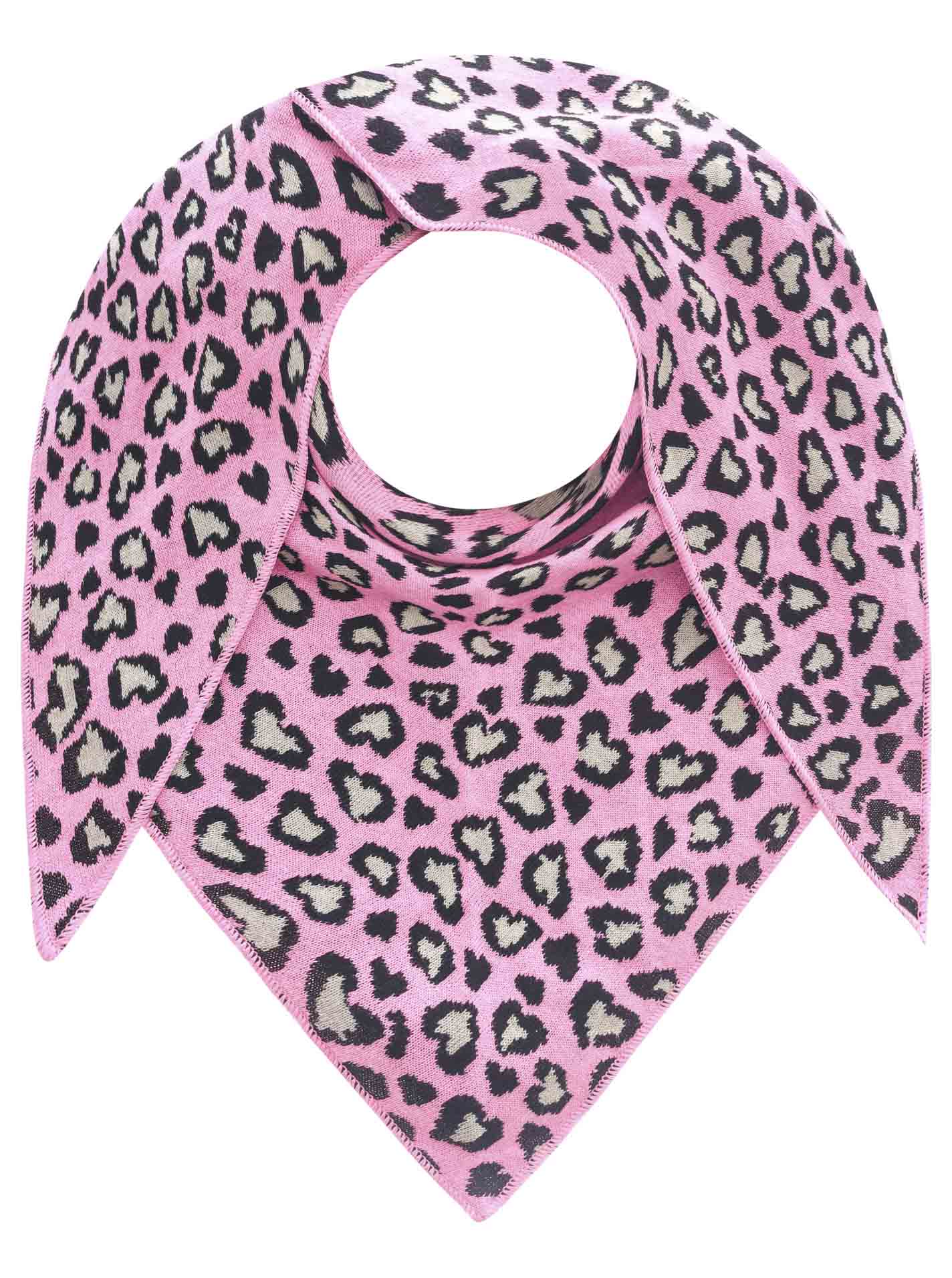 Zwillingsherz Schal - Dreieckstuch "Leo Herz" Baumwolle - Pink