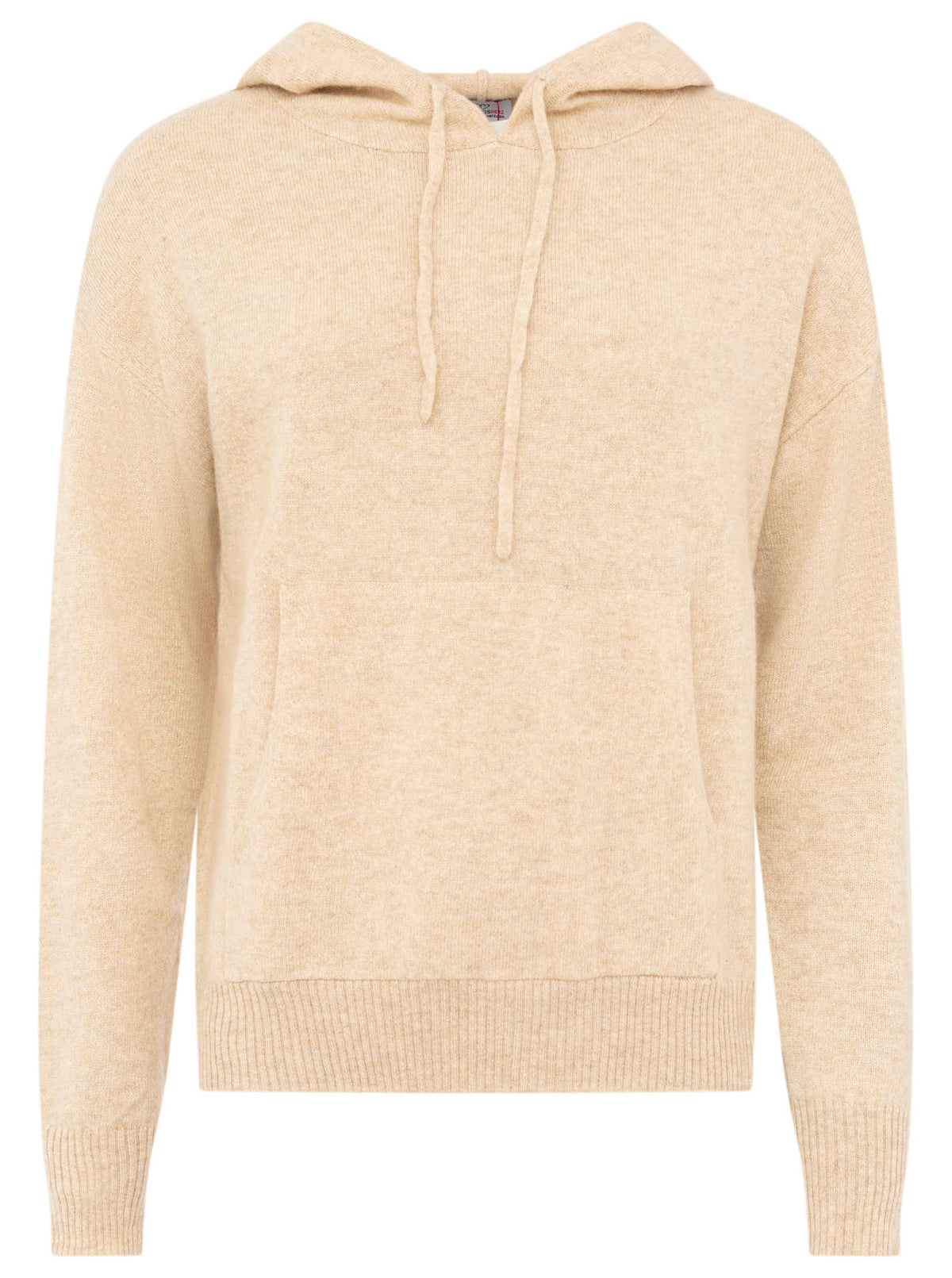 Zwillingsherz 100% Kaschmir Hoodie - Hellbeige