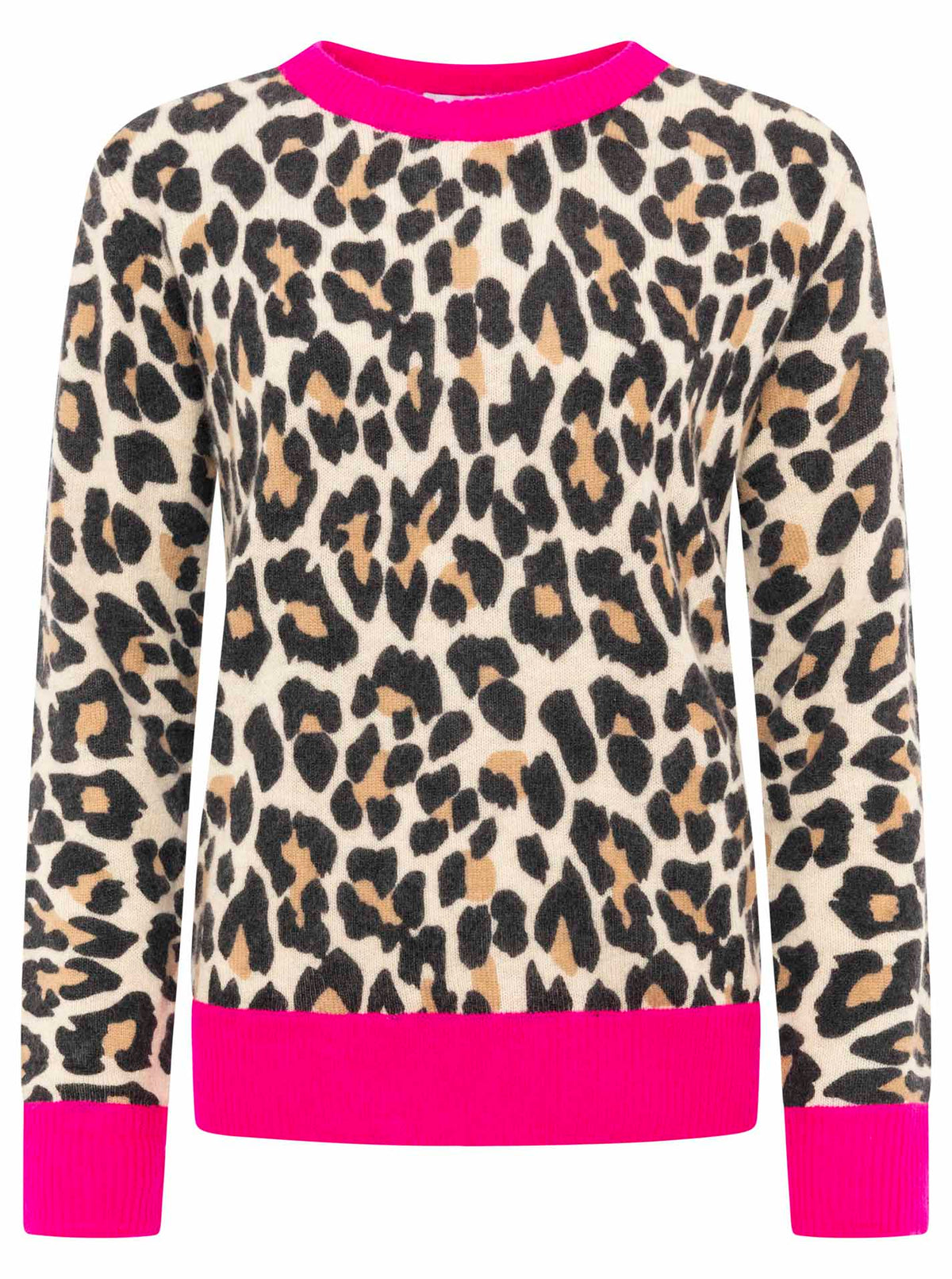 Zwillingsherz 100% Kaschmir / Cashmere Pullover - Leo Beige/Pink