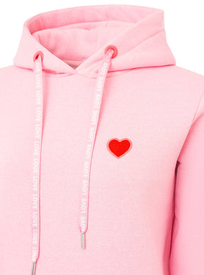 Zwillingsherz - Hoodie kleines Herz - Rosa/Pink