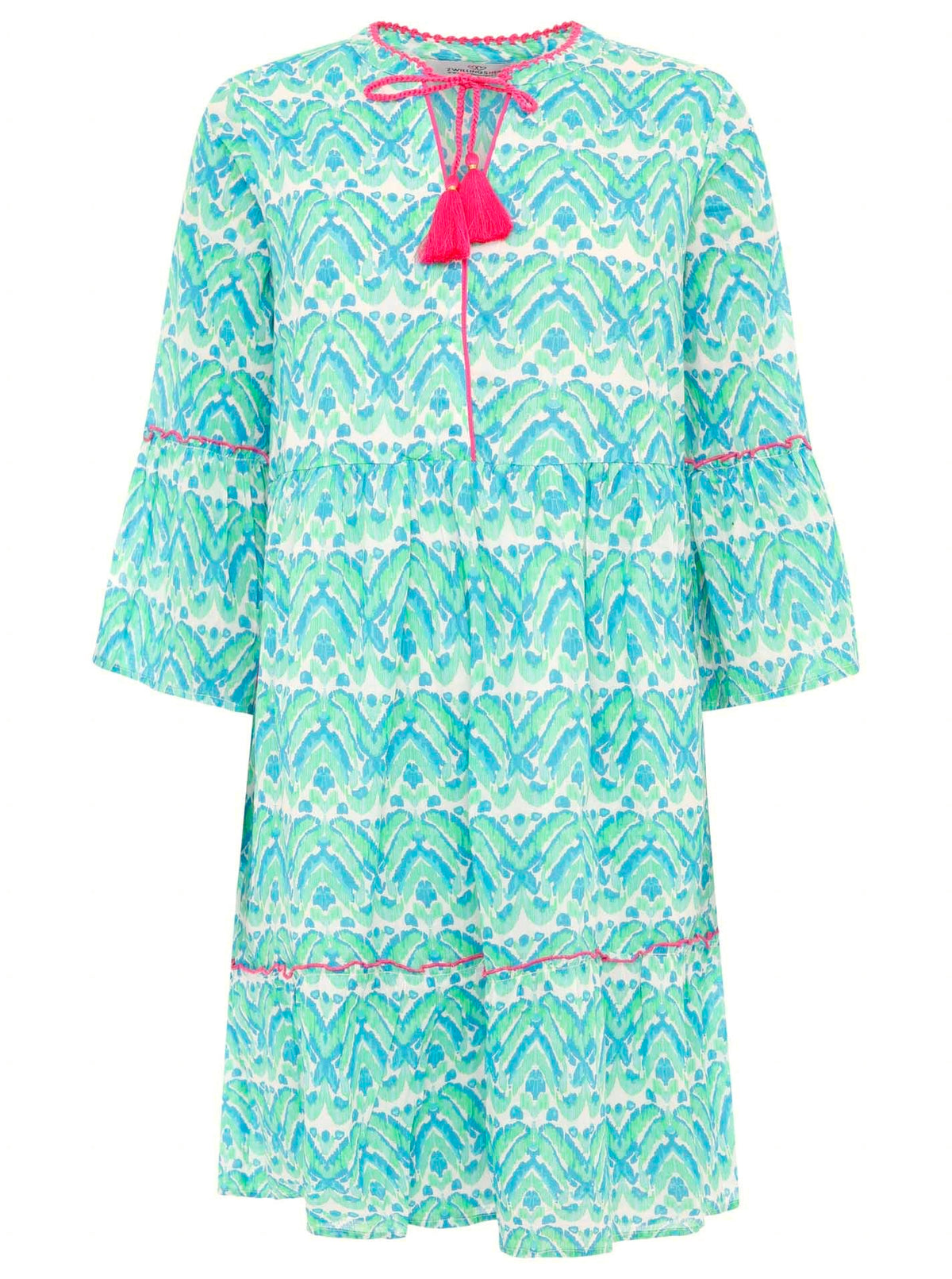 Zwillingsherz - Kleid/Tunika Joyful Design - Türkis/Pink