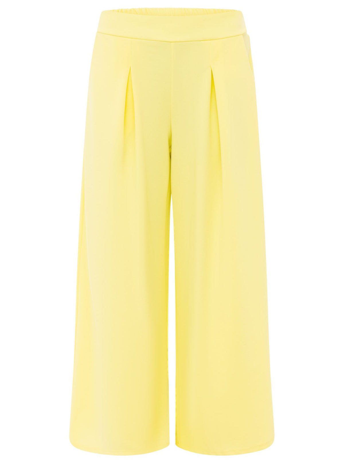 Zwillingsherz Oversize Stoffhose "Bundfalte" - Gelb