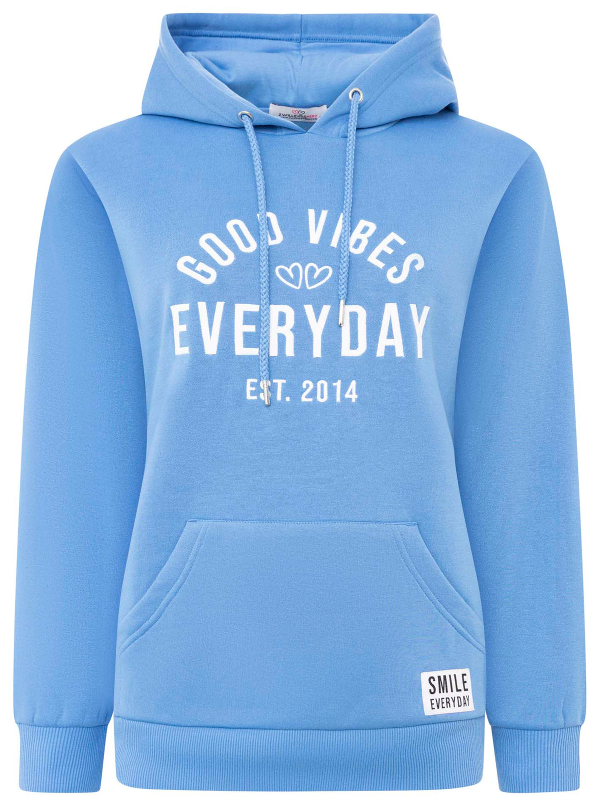 Zwillingsherz - Hoodie "Good Vibes - Mittelblau