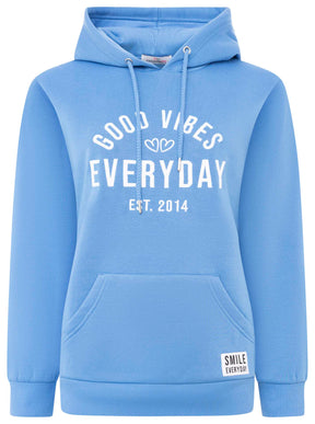 Zwillingsherz - Hoodie "Good Vibes - Mittelblau