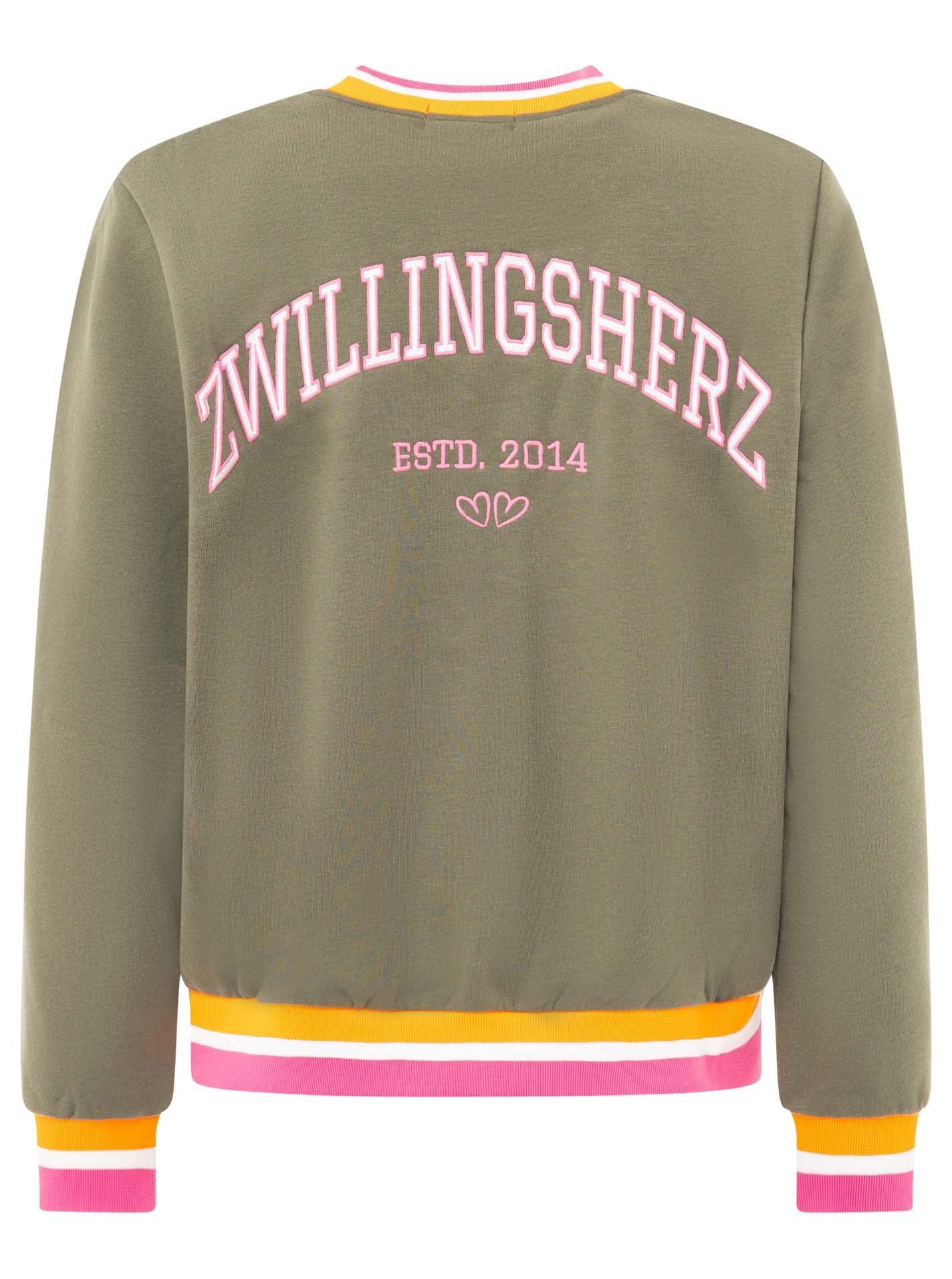 Zwillingsherz - Sweatbomberjacke "ZH" - Khaki