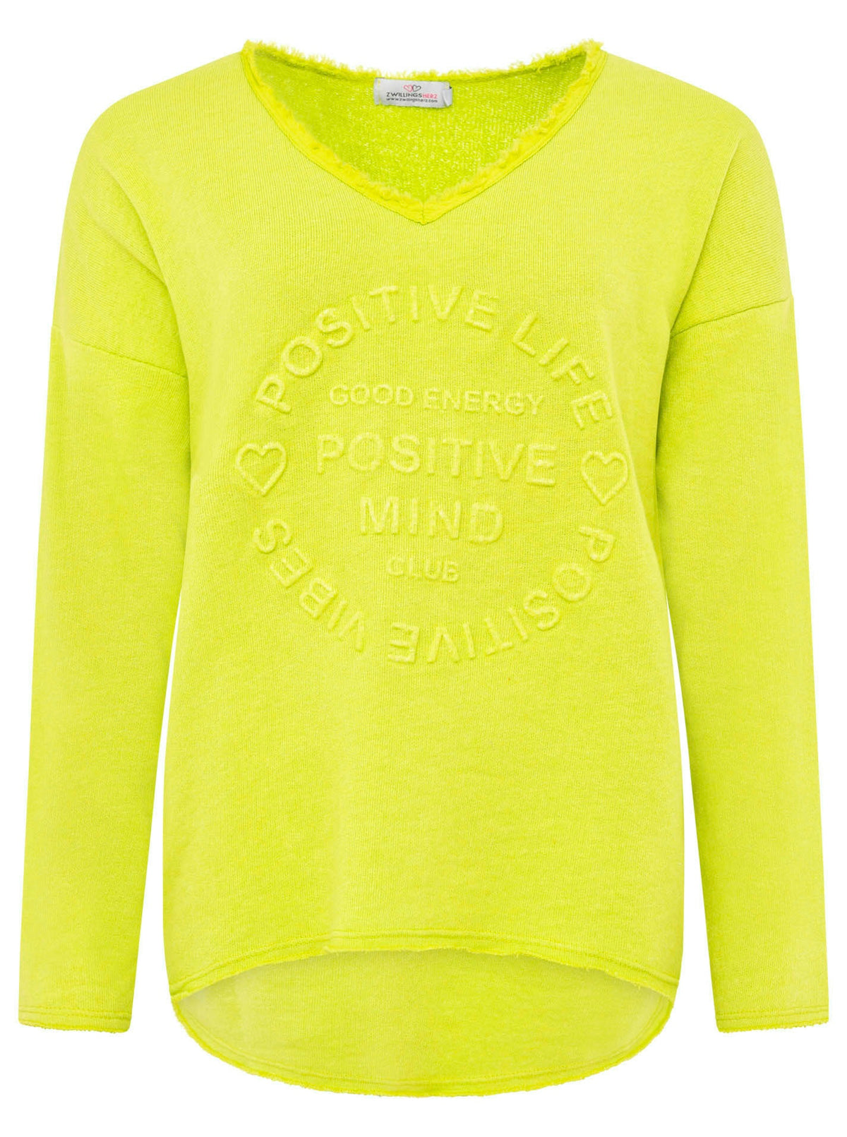 Zwillingsherz -  Sweatshirt "Positive Mind" - Lime