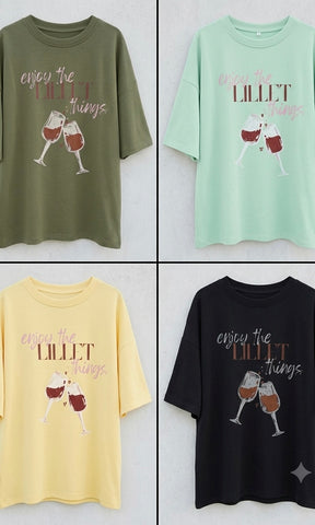 DressWithClass - T-Shirt Enjoy Lillet (Supersale - keine Retoure)