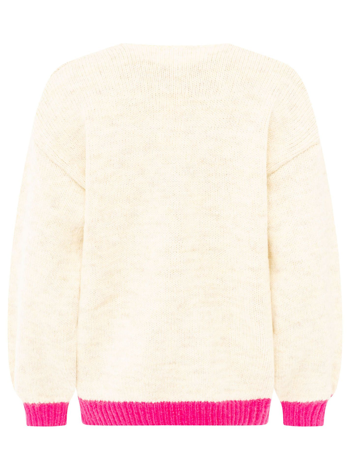 Zwillingsherz Pullover Wollmix Smile More - Hellbeige