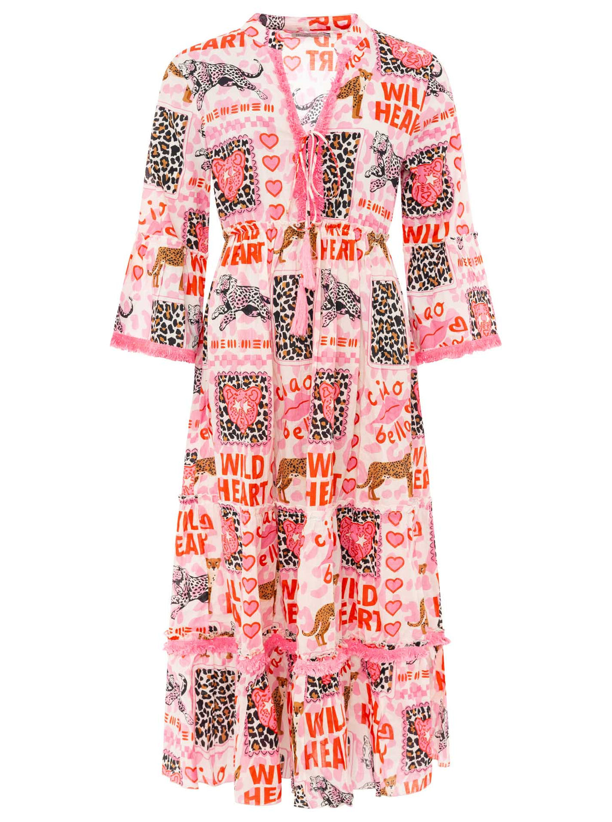 Zwillingsherz - Maxikleid "Wild Heart" - Rosa