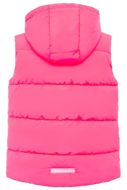 Zwillingsherz - Steppweste kurz Strandglück - Neonpink