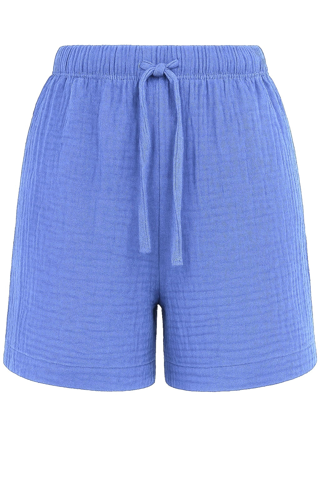 Natürliche Musselin Shorts - Royalblau