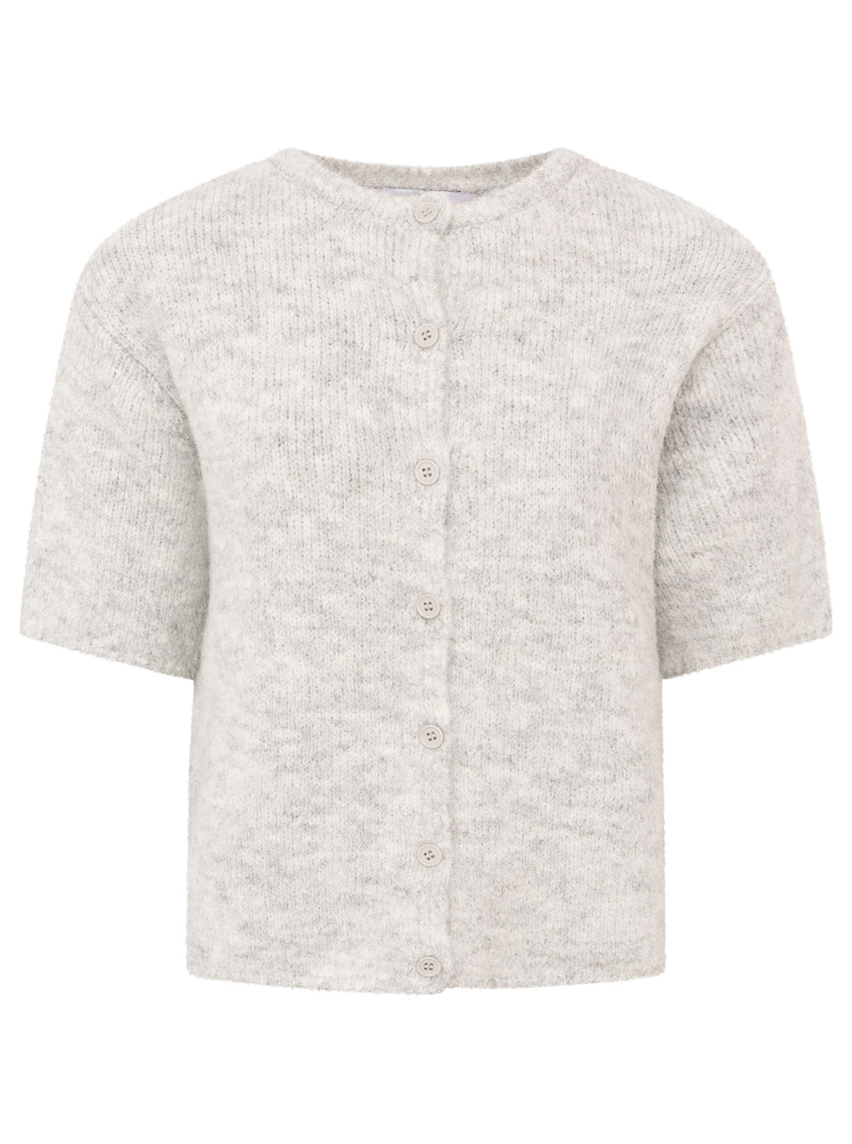 Zwillingsherz - Kurzarm Cardigan Cozy - Hellgrau