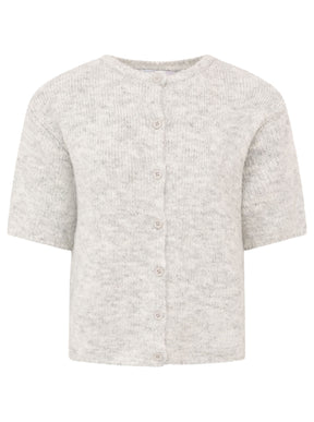 Zwillingsherz - Kurzarm Cardigan Cozy - Hellgrau