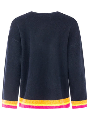 Zwillingsherz Pullover "GOOD VIBES" - Marine