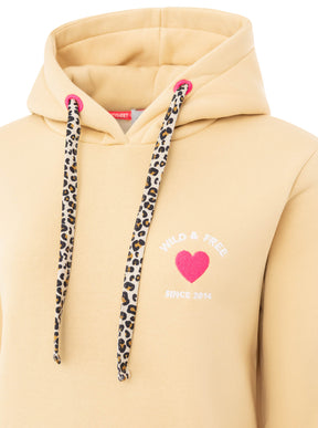 Zwillingsherz - Hoodie "Wild Free Herz" - Beige