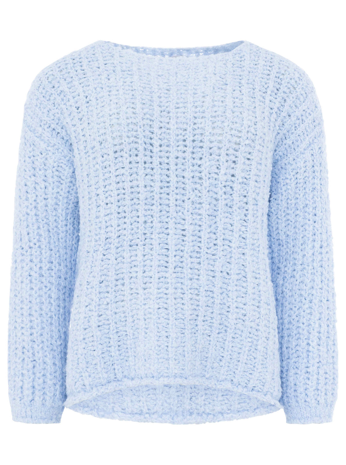 Zwillingsherz - Oversize Pullover mit Wolle - Blau