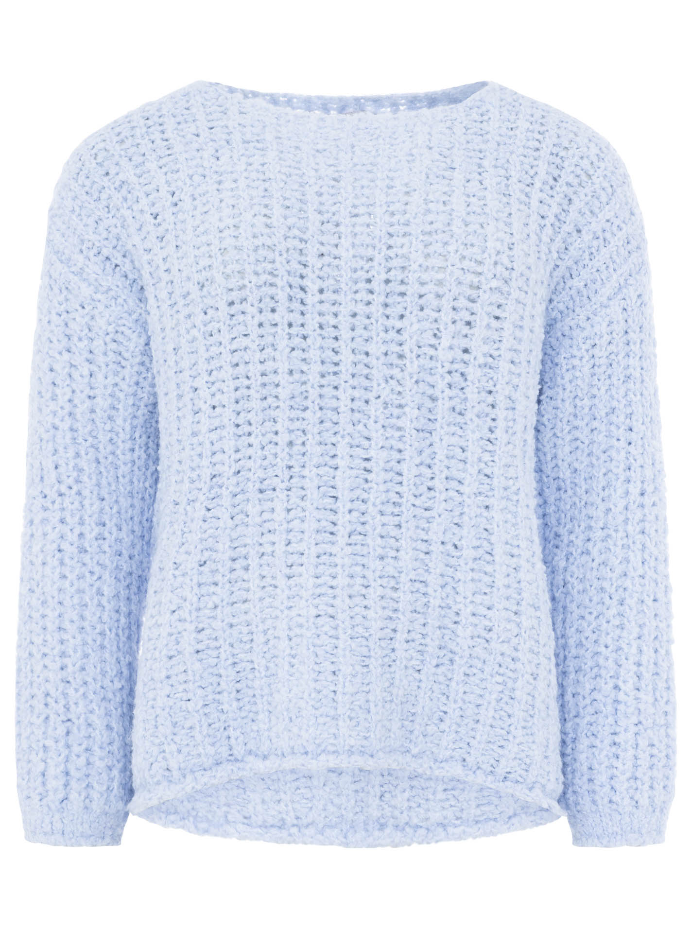 Zwillingsherz - Oversize Pullover mit Wolle - Blau