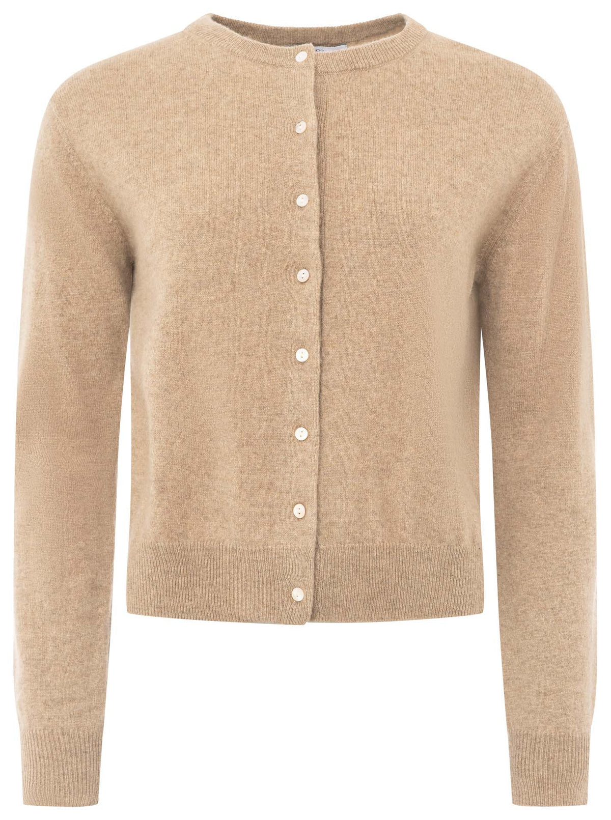Zwillingsherz Kaschmir Strickjacke Perlmutt (100% Cashmere) - Mittelbeige