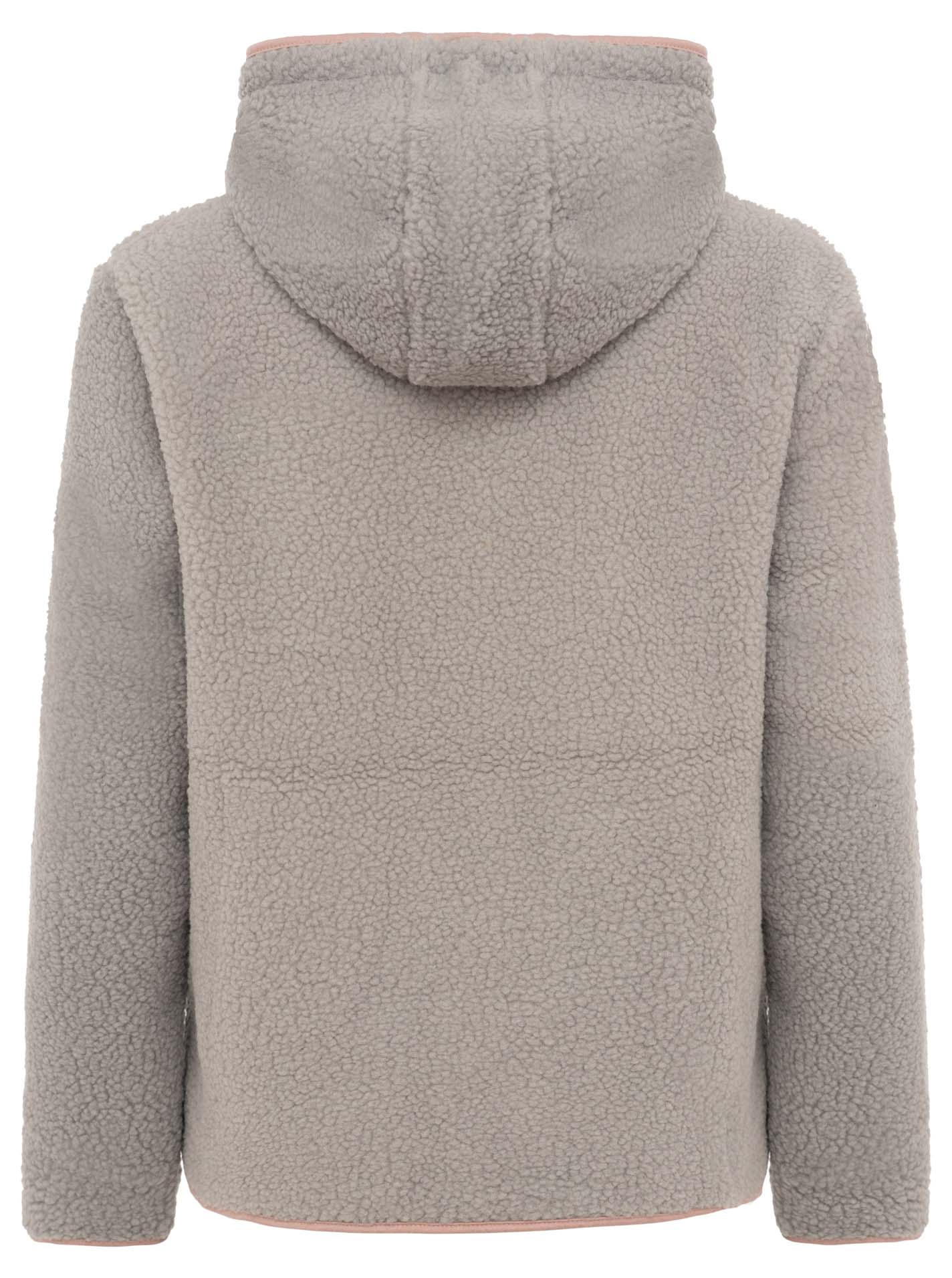 Zwillingsherz - Teddyjacke/Hoodie mit Kapuze - Hellgrau