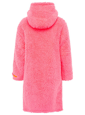 Zwillingsherz Oversize Windjacke Teddy Inside Out - Neonpink