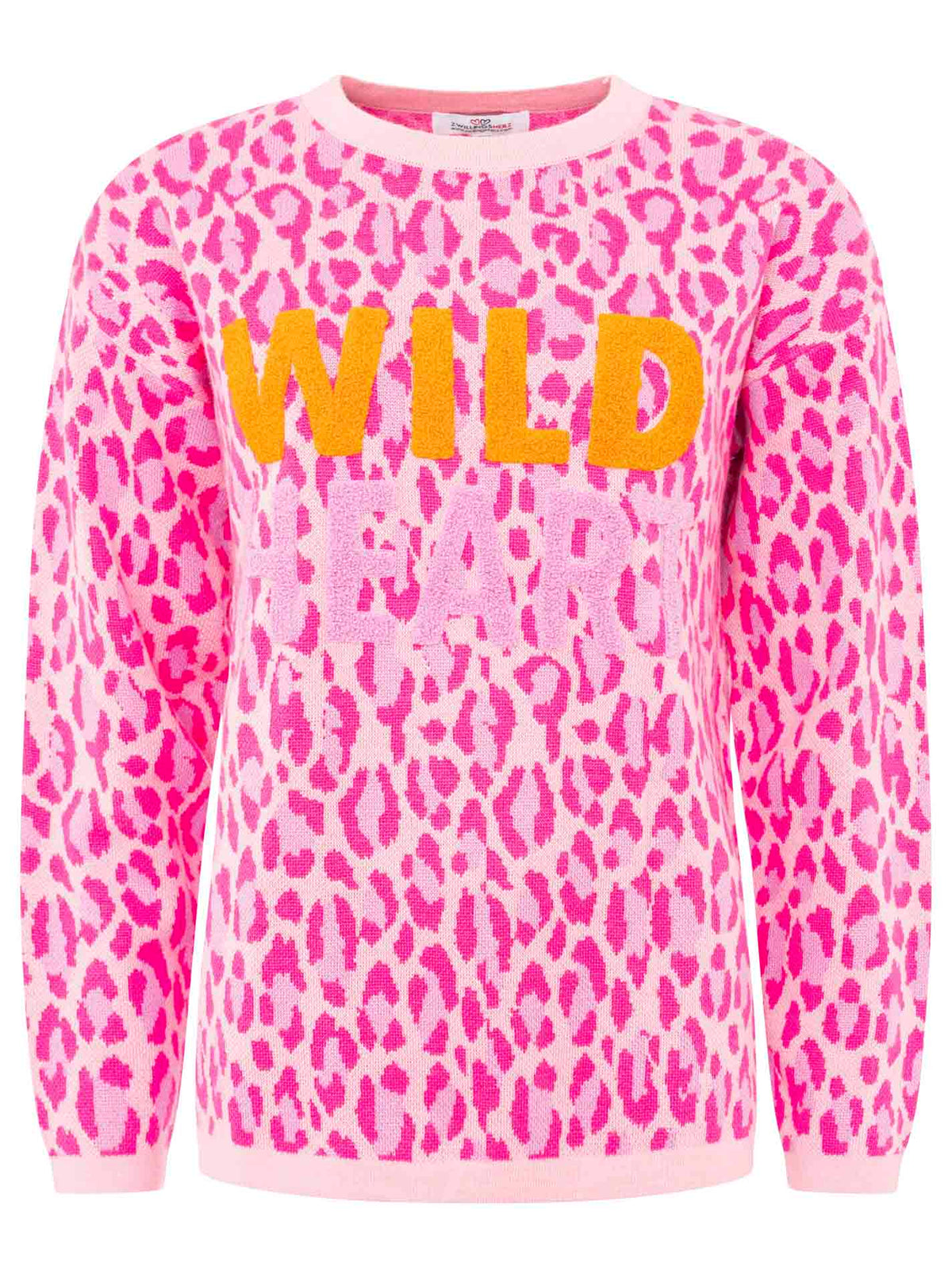 Zwillingsherz - Sweatshirt "Leopard Wild Heart" - Pink/Creme