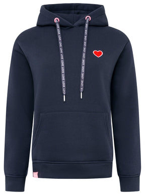 Zwillingsherz - Hoodie kleines Herz - Dunkeblau (Neu)