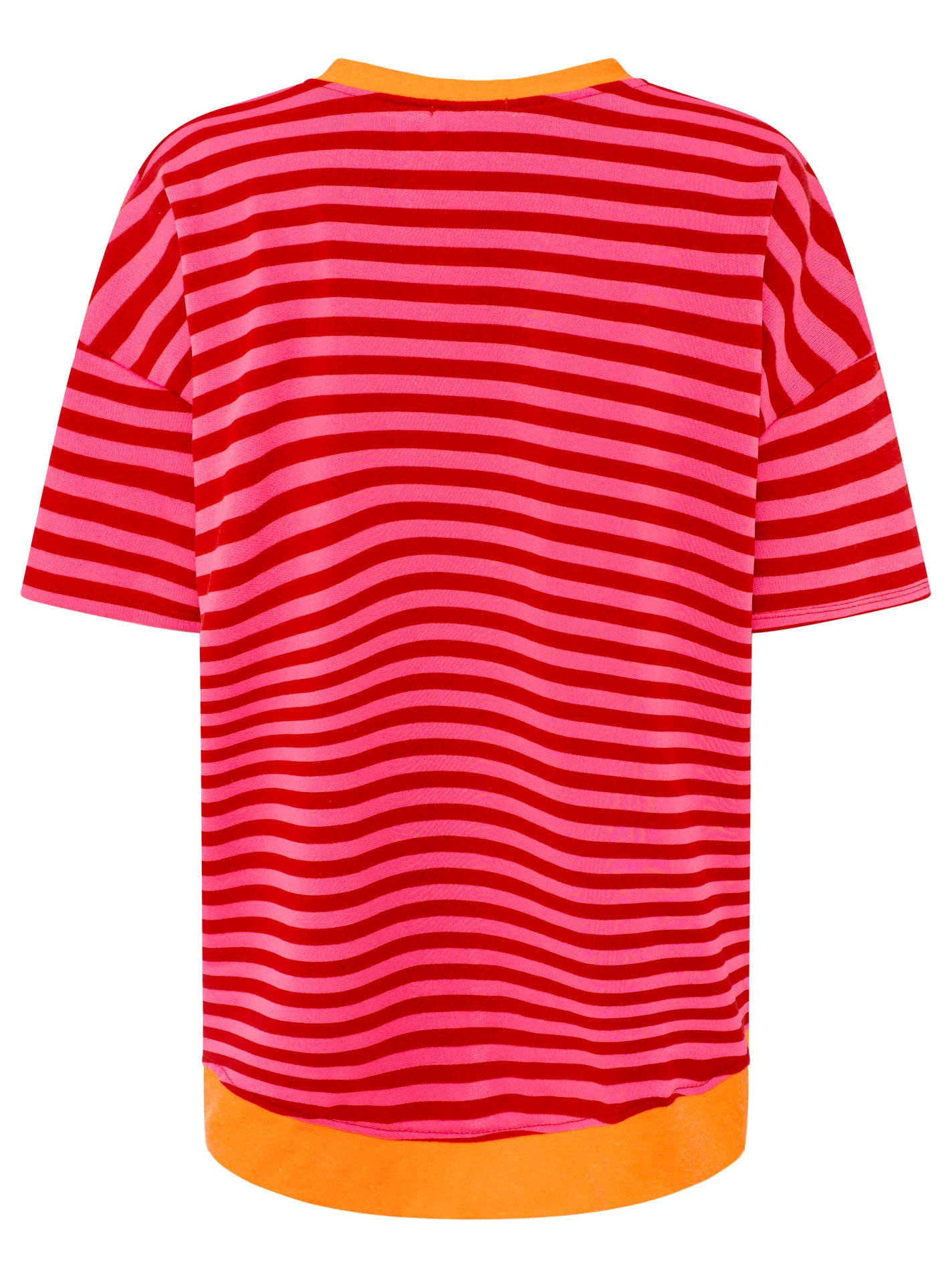 Zwillingsherz - Oversize Shirt "Neon Streifen" - Beere