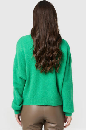 Wasabi - Trendig weicher Baby Alpaka Cardigan - Grün