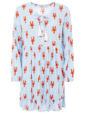 Zwillingsherz - Kleid "Lobsters & Stripes" - Blau