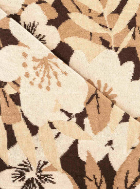 Zwillingsherz - Dreieckstuch "Blumen & Sträucher" Baumwolle - Beige