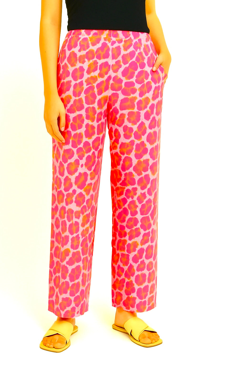 Bequeme Baumwoll Leo Hose - Pink