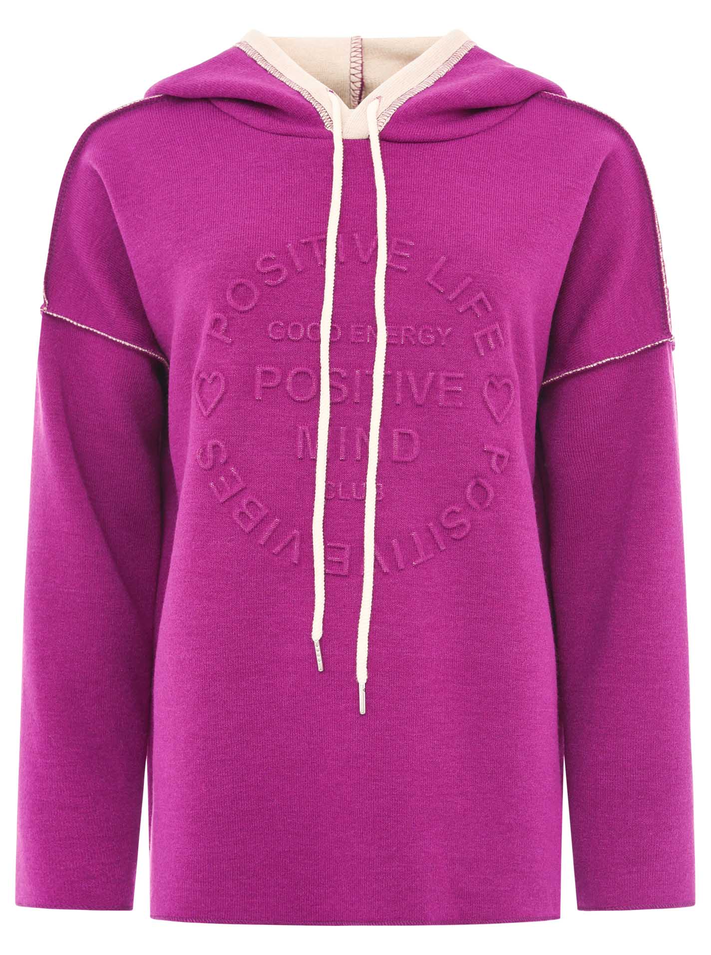 Zwillingsherz - Made in Italy Hoodie "Positive Mind" - Beere
