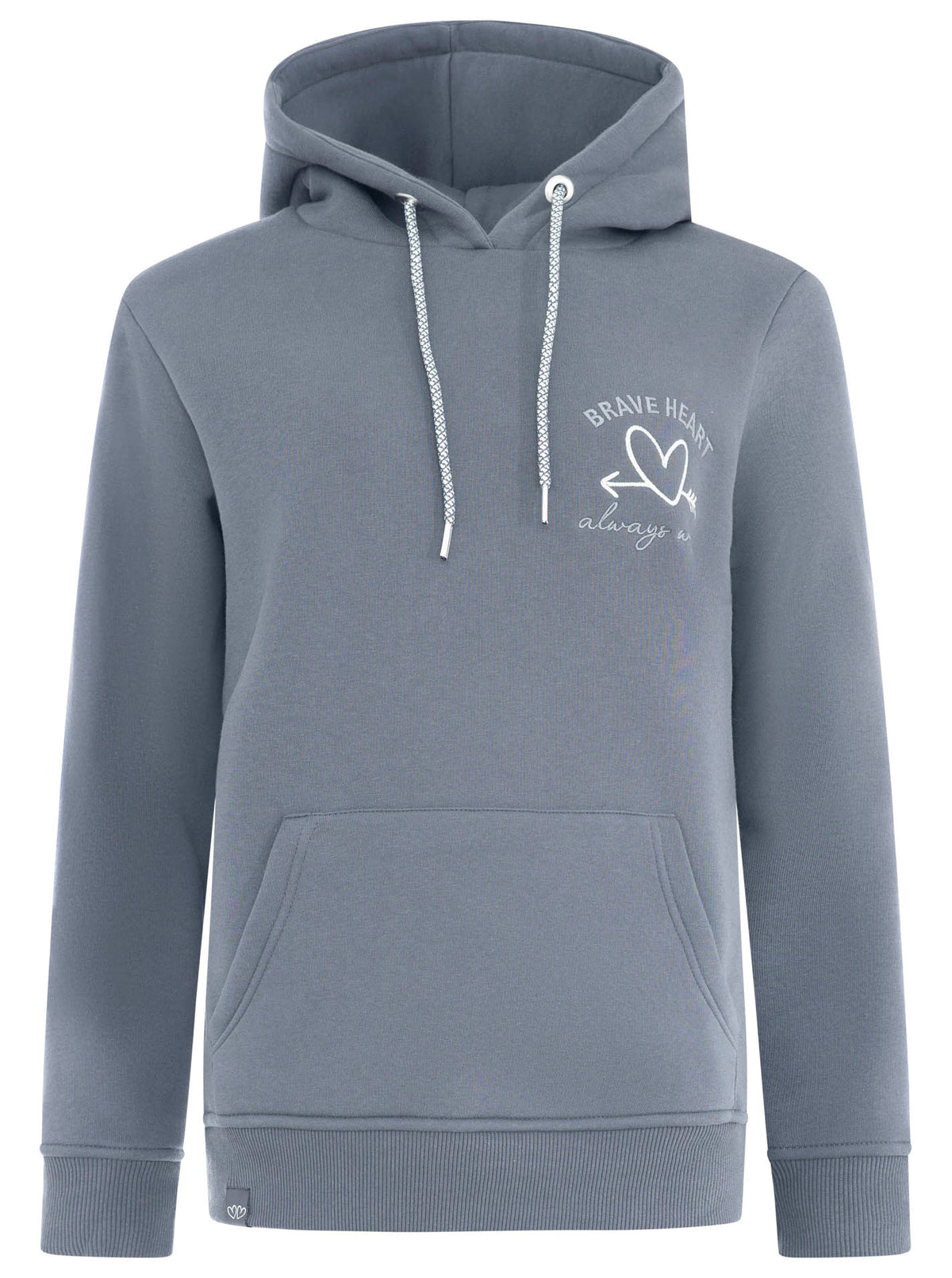 Zwillingsherz - Hoodie mit Pailletten "Heart Trust" - Grau