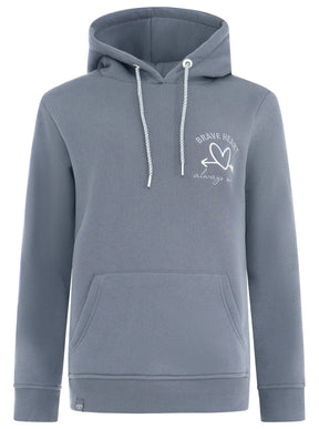 Zwillingsherz - Hoodie mit Pailletten "Heart Trust" - Grau
