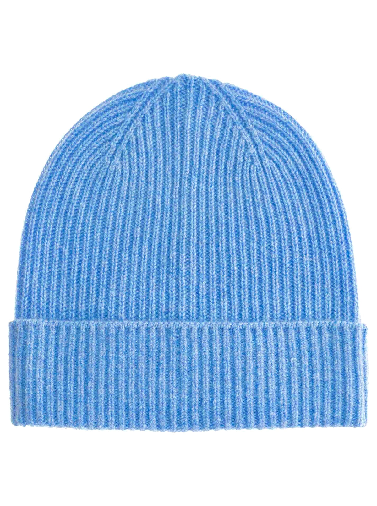 Zwillingsherz - 100% Cashmere Mütze - Mittelblau-