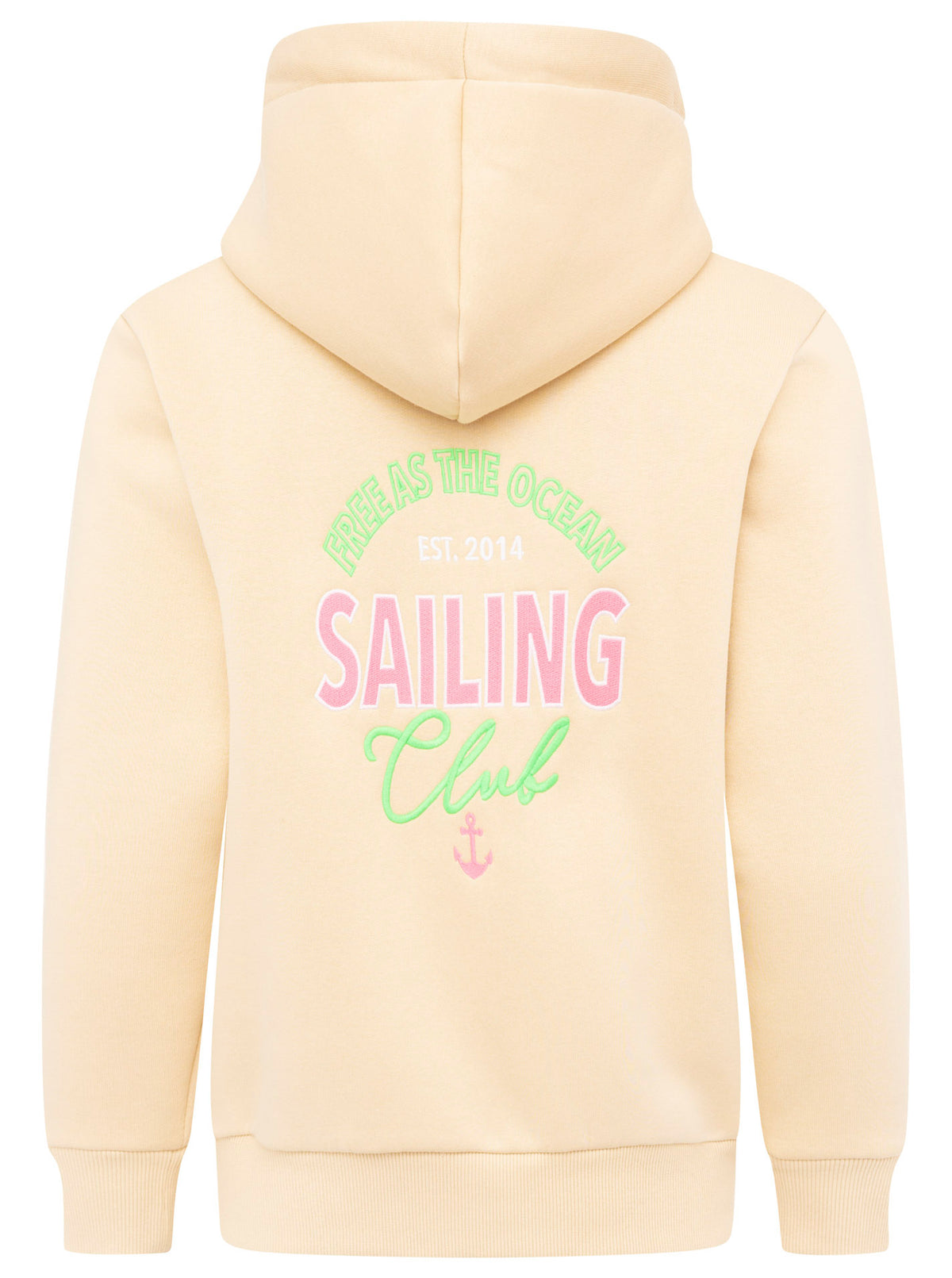 Zwillingsherz - Hoodiejacke "Free Ocean Anker" - Beige/Grün/Pink