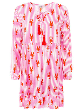 Zwillingsherz - Kleid "Lobsters & Stripes" - Pink