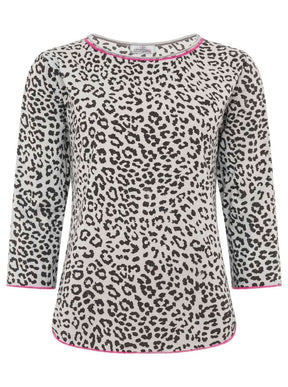 Zwillingsherz - 3/4 Arm Shirt - Leo Neon - Grau/Pink