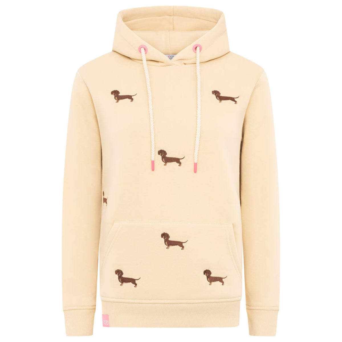 Zwillingsherz - Hoodie Neu "Dackel" - Beige (SuperSale - keine Retoure)