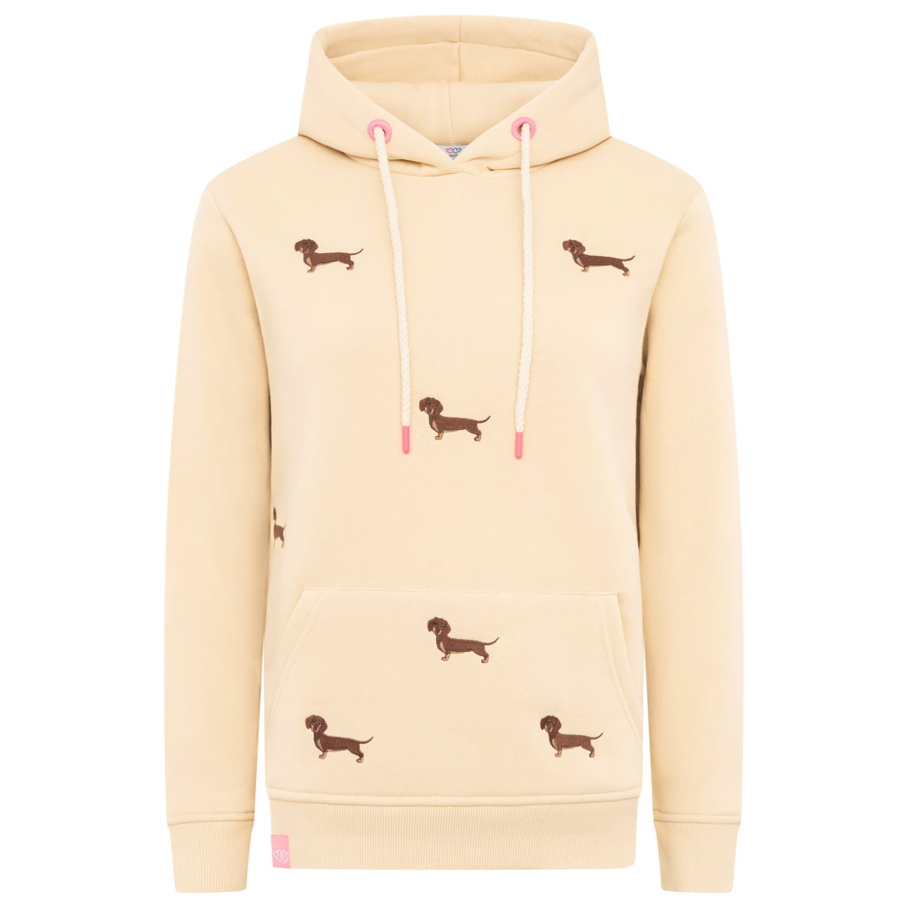 Zwillingsherz - Hoodie Neu "Dackel" - Beige (SuperSale - keine Retoure)