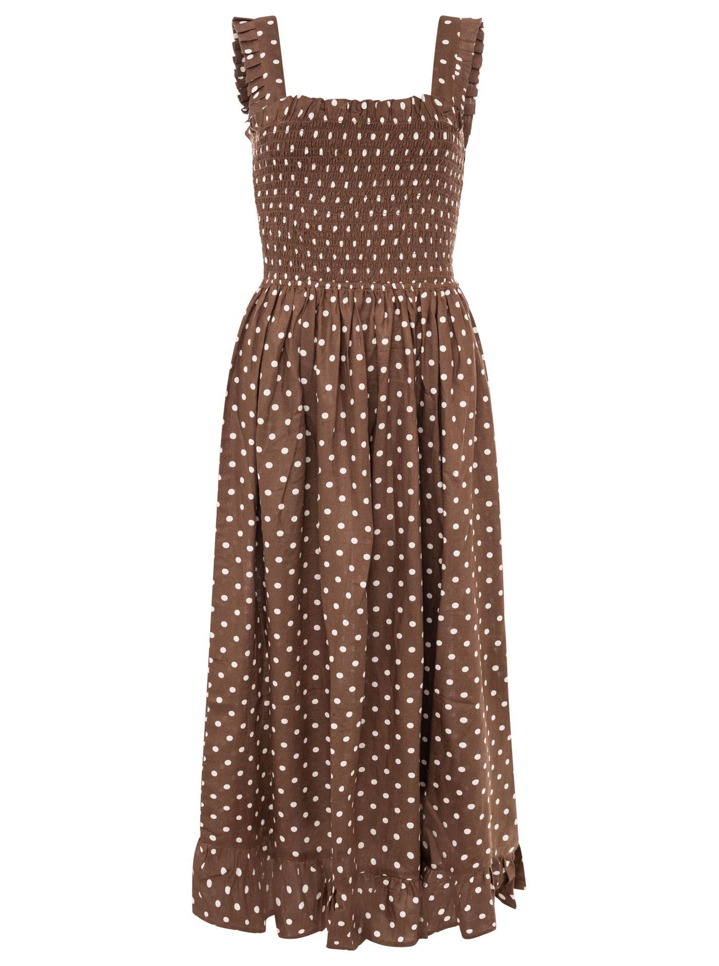 Zwillingsherz - Kleid "Classic Dots" - Braun