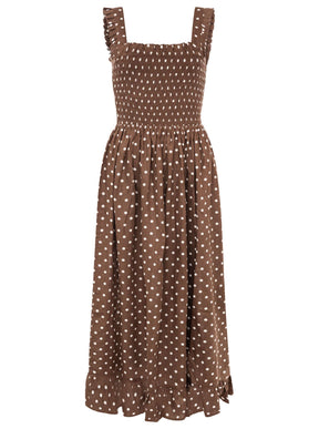 Zwillingsherz - Kleid "Classic Dots" - Braun
