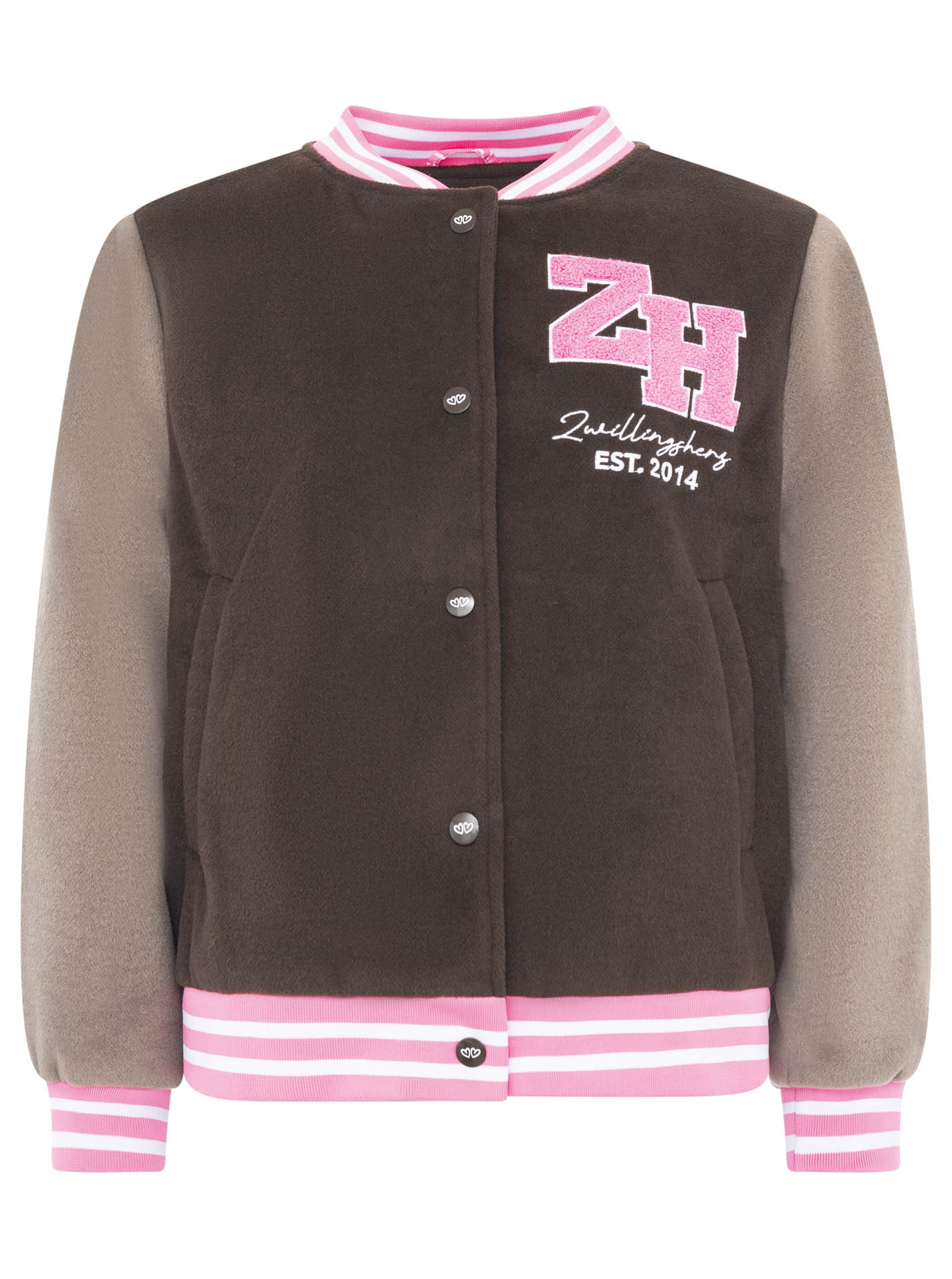 Zwillingsherz - Bomberjacke "College" - Braun