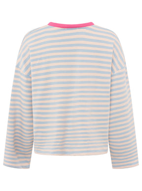 Zwillingsherz - Sweatshirt "Perfectly Imperfect" - Blau/Creme