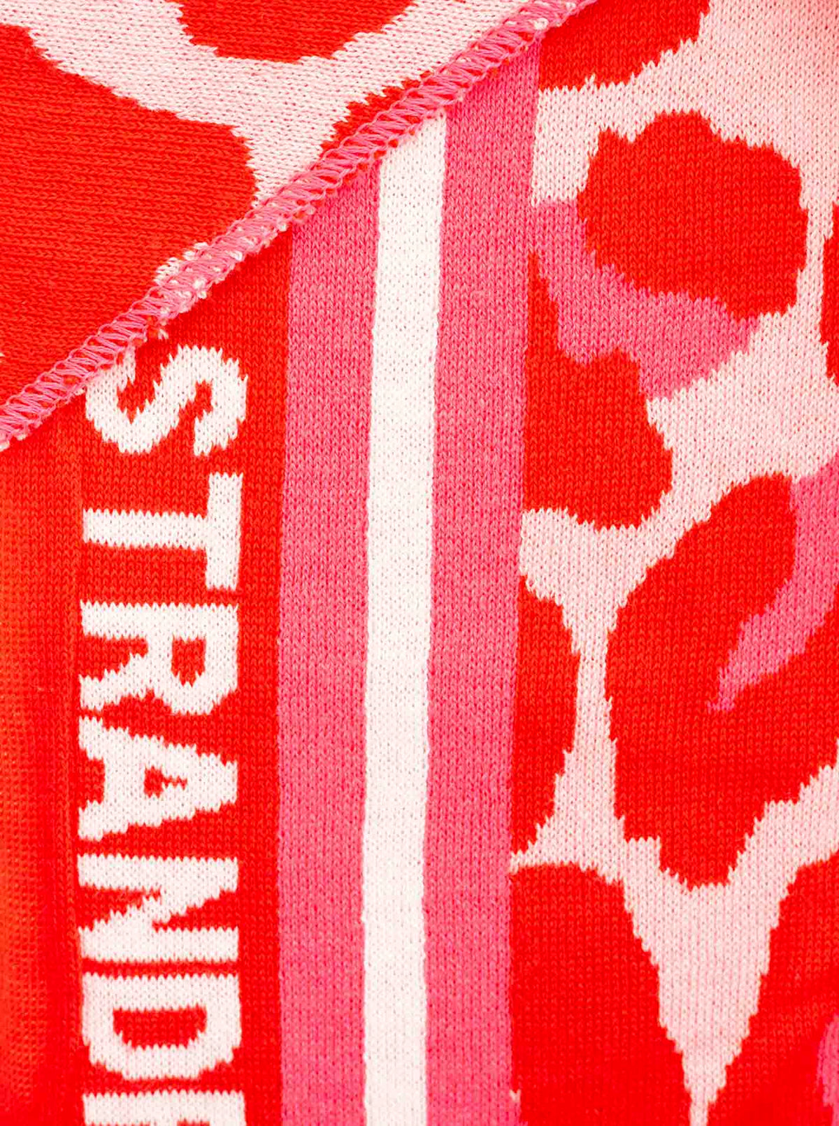 Zwillingsherz - Dreieckstuch "Strandpink Leo Leopard " Baumwolle - Rot