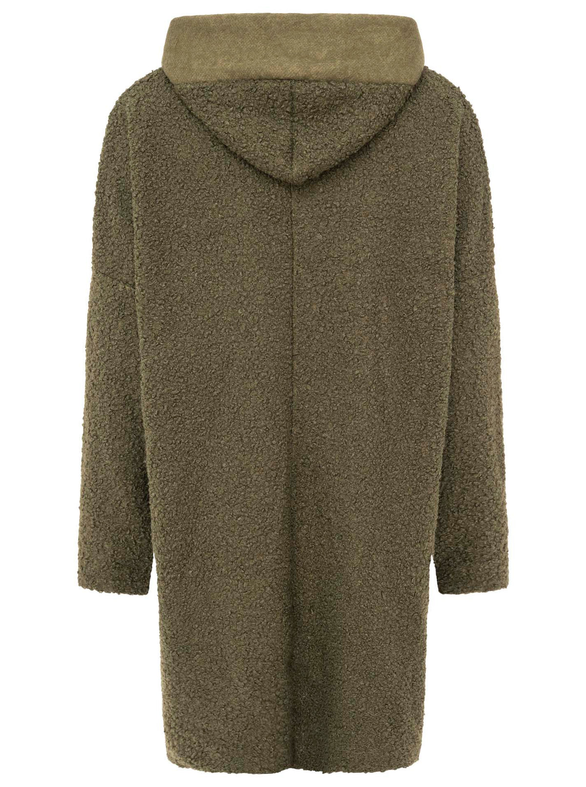 Zwillingsherz - Teddy Plüsch Mantel - Khaki/Pink