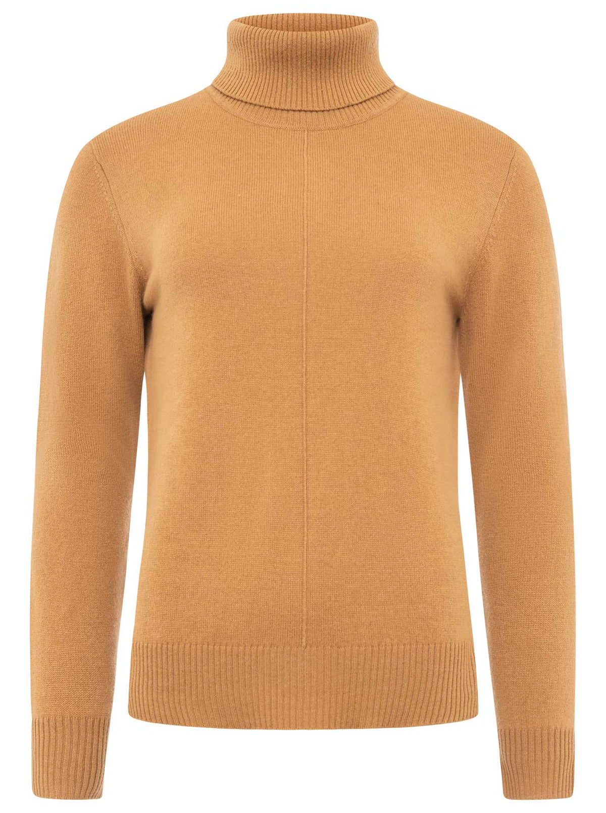 Zwillingsherz 100% Kaschmir Rollkragen Pullover - Camel