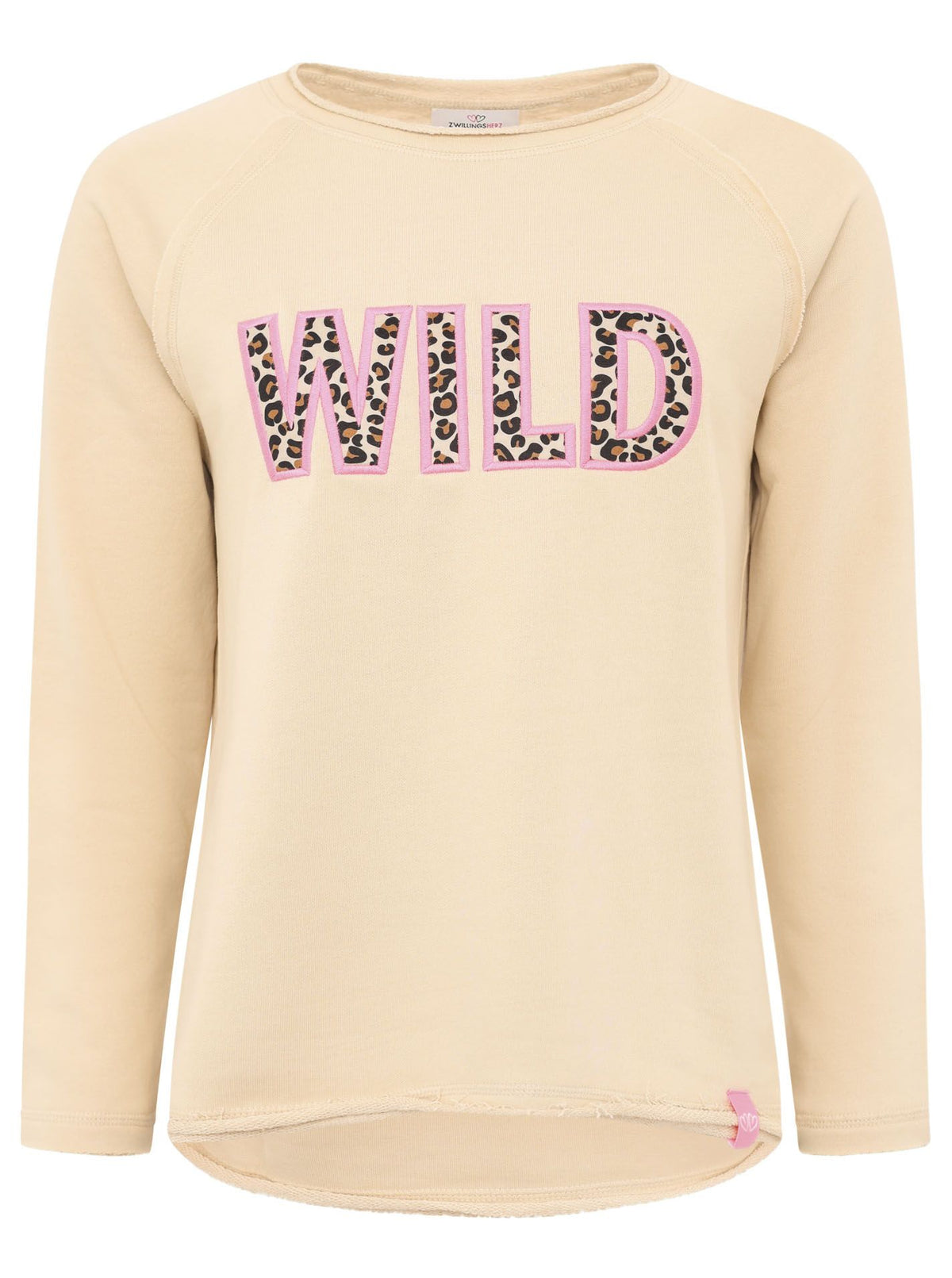 Zwillingsherz Leo Sweatshirt/Pullover - Wild & Free - Beige/Pink