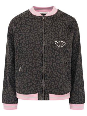 Zwillingsherz - Jeansbomberjacke "Leo" - Anthrazit